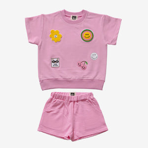 PETITE HAILEY PINK MULTI PATCHED SET