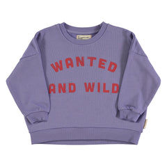 PIUPIUCHICK PURPLE WANTED & WILD SWEATSHIRT