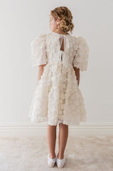 Petite Amalie Vanilla Daisy Organza Dress