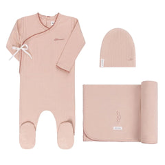 ELY'S AND CO PINK COTTON LITTLE ONE TAKE ME HOME SET