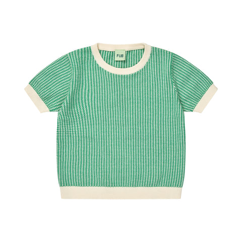 Fub Ecru/Basil Two Color Top