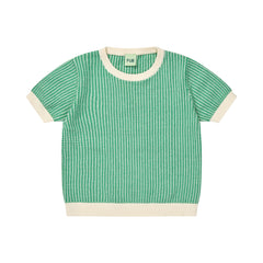 Fub Ecru/Basil Two Color Top