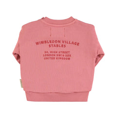 PIUPIUCHICK PINK HOUSE BABY SWEATSHIRT