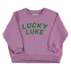 PIUPIUCHICK "LUCKY LUKE" MAUVE SWEATSHIRT