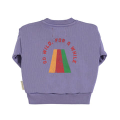 PIUPIUCHICK PURPLE WANTED & WILD BABY SWEATSHIRT