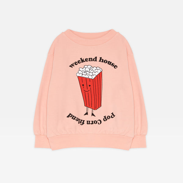 WEEKEND HOUSE KIDS PEACH POP CORN SWEATSHIRT