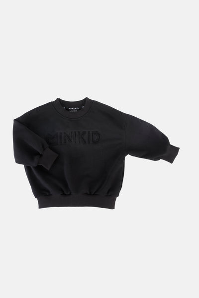 Minikid Black Logo Sweatshirt