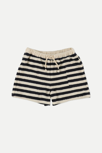MY LITTLE COZMO NAVY STRIPES BRODY TERRY SHORTS