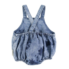 PIUPIUCHICK BLUE TIE DYE DENIM ROMPER