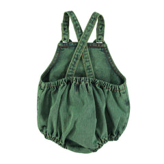 PIUPIUCHICK WASHED GREEN DENIM ROMPER