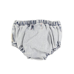 PIUPIUCHICK WASHED LIGHT BLUE DENIM BLOOMERS