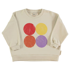 PIUPIUCHICK ECRU CIRCLES SWEATSHIRT