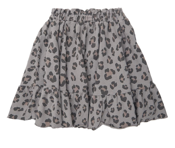 TOCOTO VINTAGE BROWN ANIMAL PRINT PLUSH SKIRT