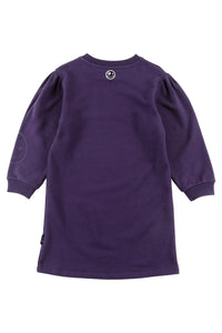 LOUD PURPLE INDIGO PUFF SLEEVES BLOOM DRESS