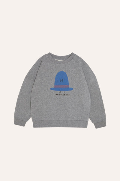 THE CAMPAMENTO GREY BLUE HAT SWEATSHIRT