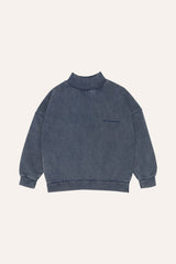 THE CAMPAMENTO BLUE HIGH NECK SWEATSHIRT