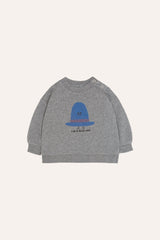 THE CAMPAMENTO GREY BLUE HAT BABY SWEATSHIRT AND LEGGING SET