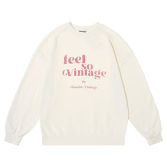 Tocoto Vintage Off White "Feel Vintage" Sweatshirt