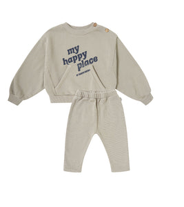 Tocoto Vintage Taupe "My Happy Place" Sweatset