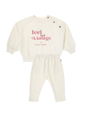 Tocoto Vintage Off White "Feel Vintage" Sweatset