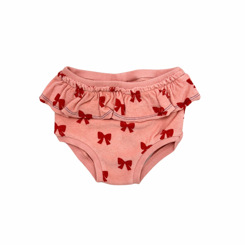 Piupiuchick Pink & Red Bow Bloomer Set