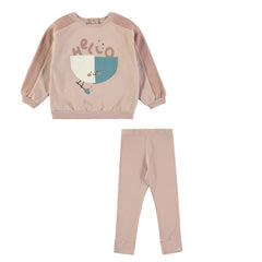 BABYCLIC SOUP PINK SWEATSHIRT SET