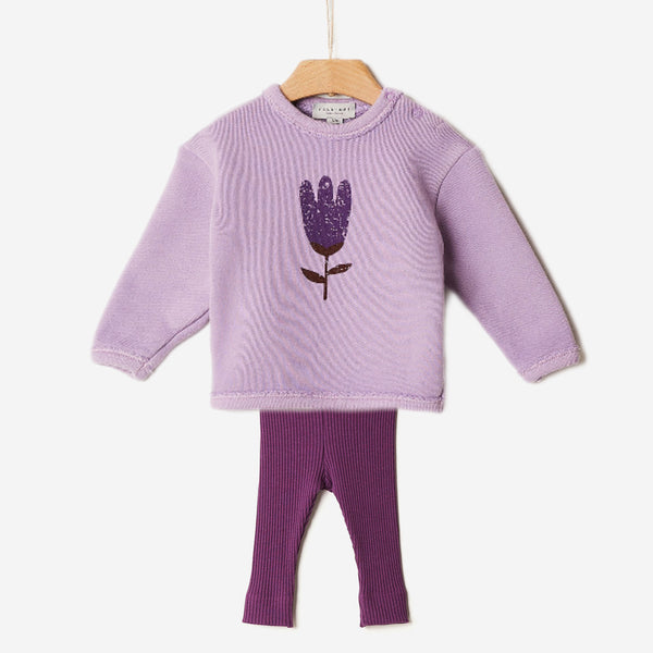 YELL-OH VIOLET SWEATSHIRT LEGGING SET