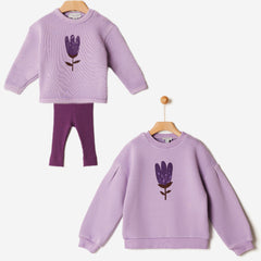 YELL-OH VIOLET SWEATSHIRT LEGGING SET