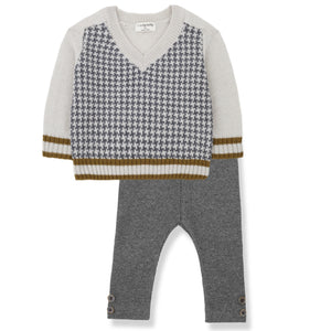 1 + IN THE FAMILY RODERIC SINA OATMEAL/GREY SET