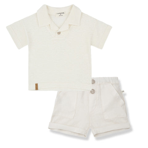 1 + In The Family Off-White Sandro Peris Bermuda Set