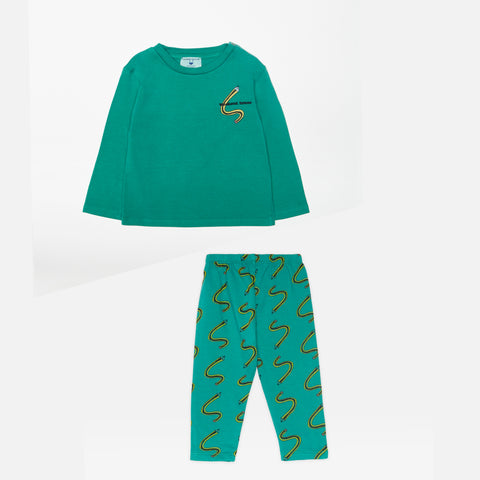 WEEKEND HOUSE KIDS GREEN L/S PENCIL BABY SET