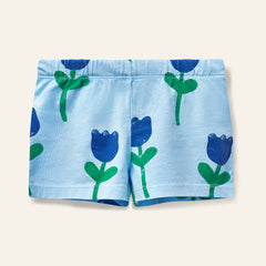 Wynken Bird Blue Mini Kite Shorts Set