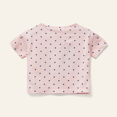 Wynken Pale Pink Wynken Polka Mini T-Shirt Shorts Set