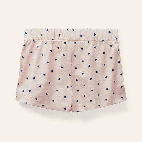 Wynken Pale Pink Wynken Polka Mini T-Shirt Shorts Set