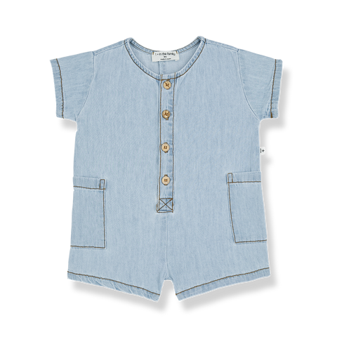 1 + In The Family Denim Serena Short Overalls