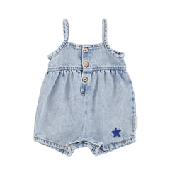 Piupiuchick Washed Blue Denim Overalls