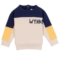 WYNKEN NAVY/ PALE EGG SAIL SWEATSHIRT TRACK BABY SET