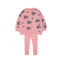 THE CAMPAMENTO PINK FLOWERS SWEATSHIRT AND LEGGING SET