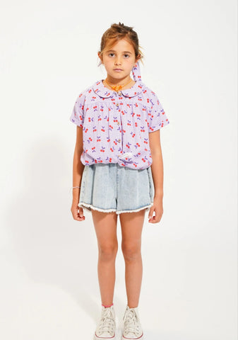 Piupiuchick Purple Checkered Cherry Short Set