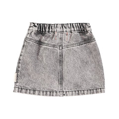 PIUPIUCHICK WASHED BLACK DENIM MINI SKIRT