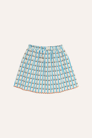 THE CAMPAMENTO BLUE FLORAL POCKET SKIRT