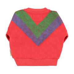 PIUPIUCHICK RED TRIANGLE TERRY SWEATSHIRT