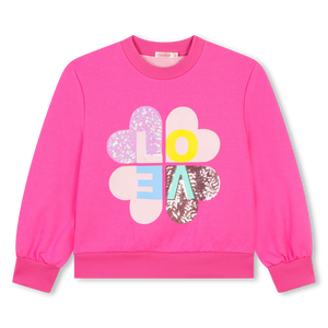 BILLIEBLUSH PINK "LOVE GRAPHIC" SWEATSHIRT