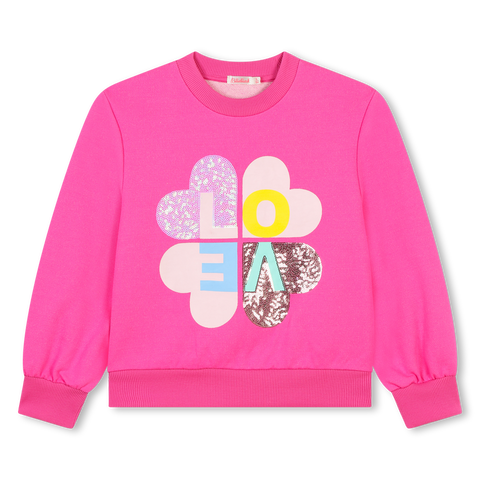 BILLIEBLUSH PINK "LOVE GRAPHIC" SWEATSHIRT