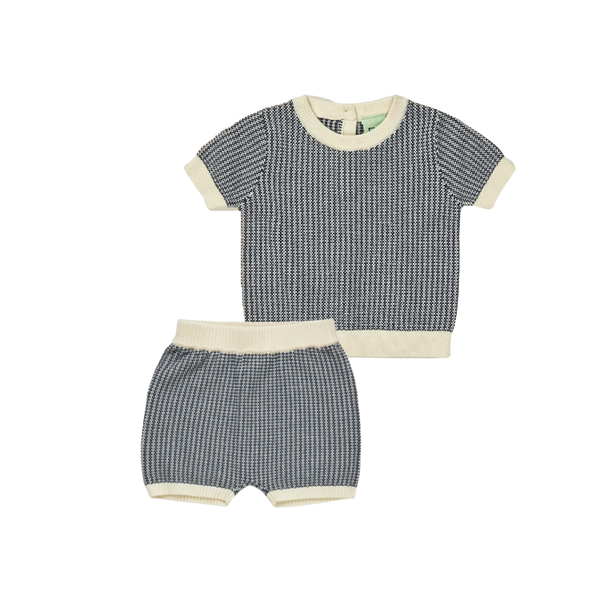 Fub Baby Ecru/Dark Navy Two Color Set