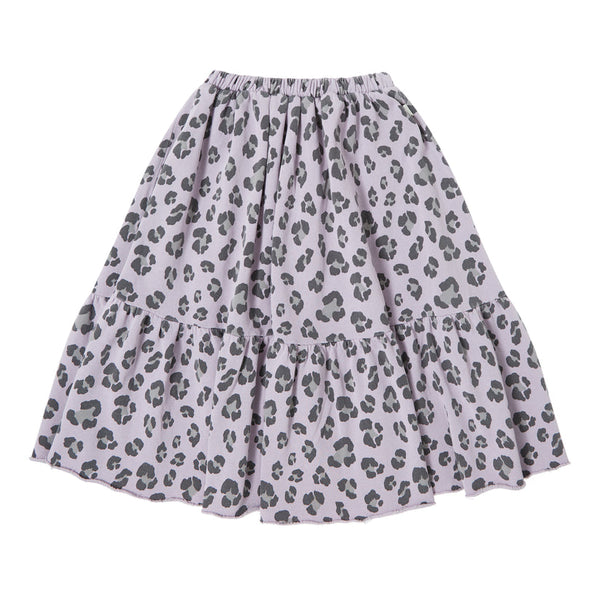 TOCOTO VINTAGE PURPLE ANIMAL PRINTED FLARE SKIRT