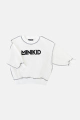 Minikid White Logo Sweatshirt