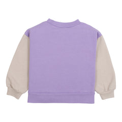 WYNKEN LILAC/COOL GREY PANEL SWEATSHIRT