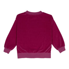 WYNKEN PALE MAGENTA VELOR SWEATSHIRT