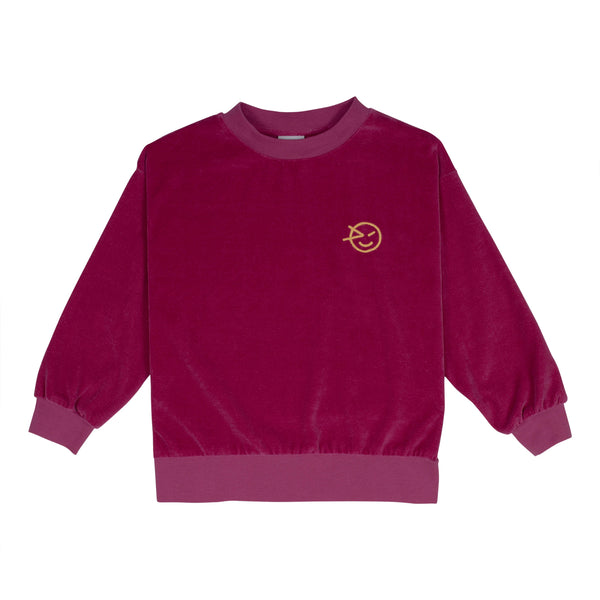 WYNKEN PALE MAGENTA VELOR SWEATSHIRT